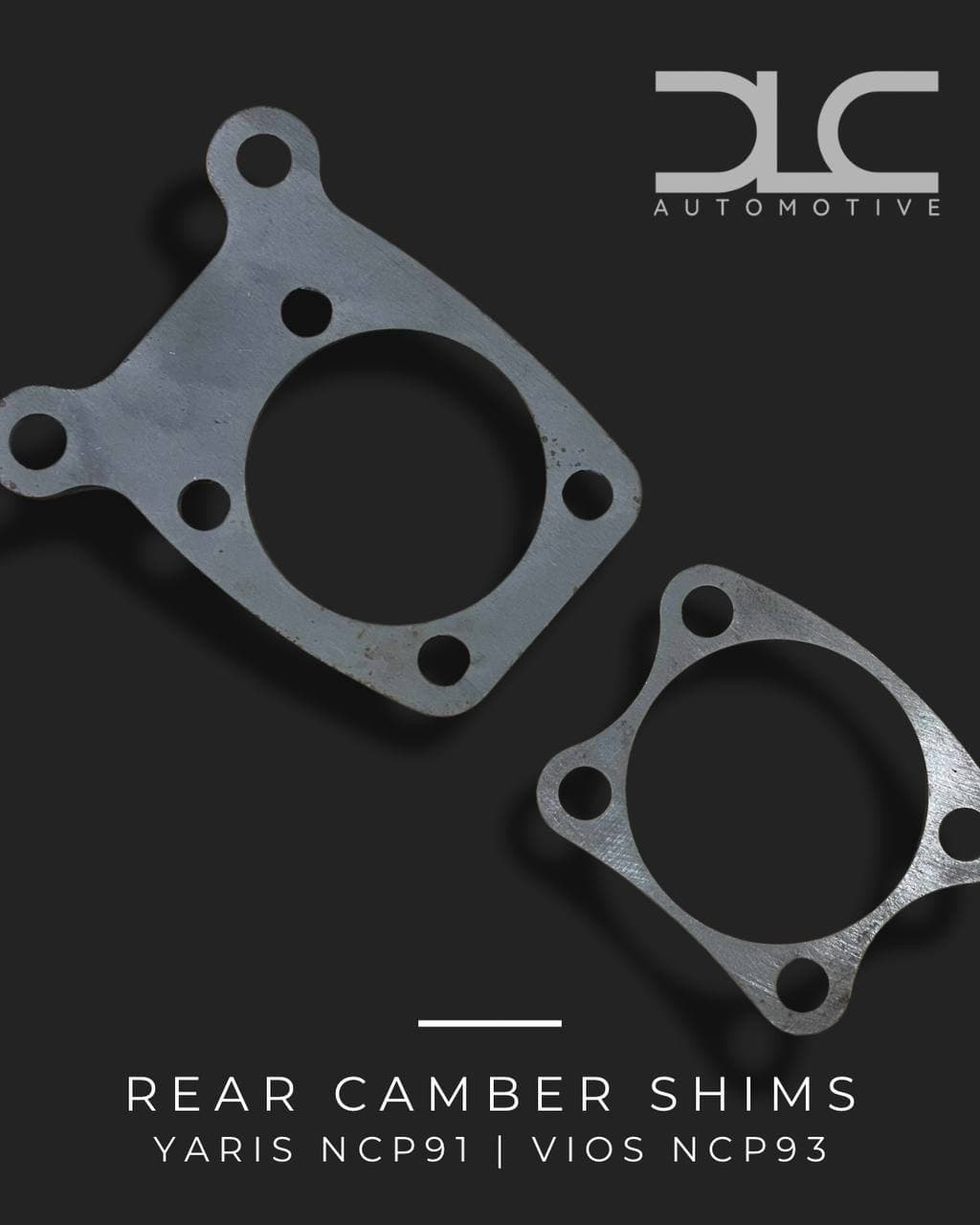 DLC rear camber shims for Yaris NCP91 and Vios NCP93